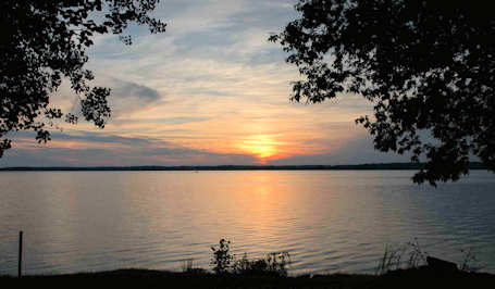 sunset over east lake